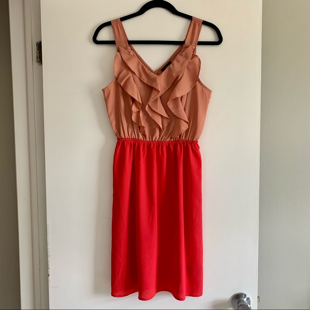 Mossimo Two-Tone Ruffle Dress